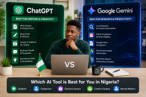 ChatGPT and Google Gemini comparison for writing research and productivity in Nigeria
