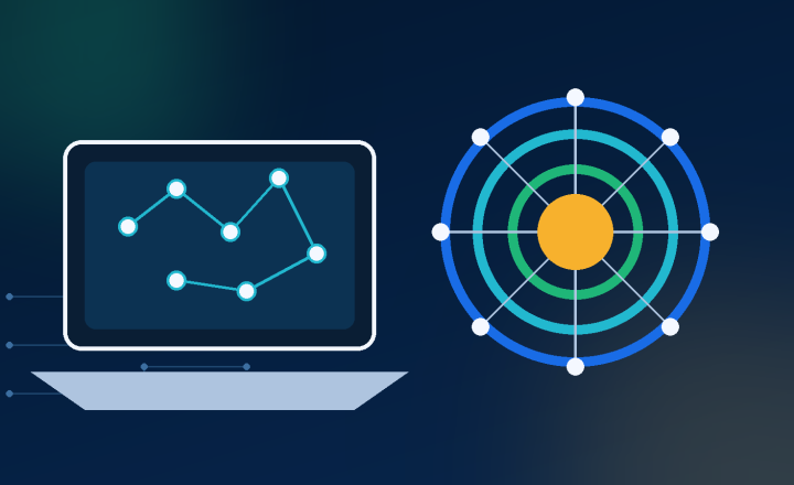 Laptop and connected AI network representing AI use in Nigeria