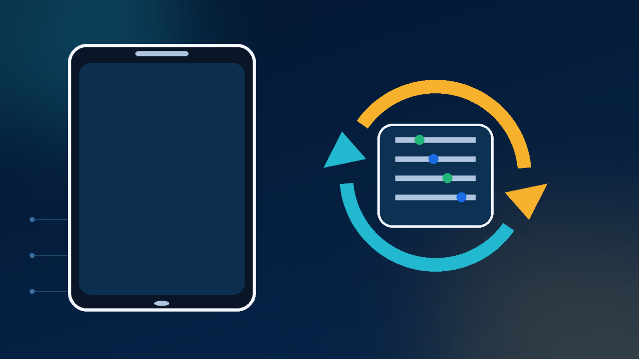 Android phone illustrating background data activity