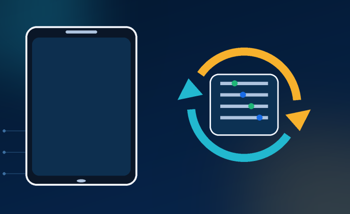 Android phone illustrating background data activity