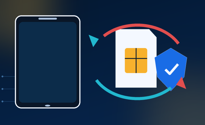 SIM card protected by a security shield
