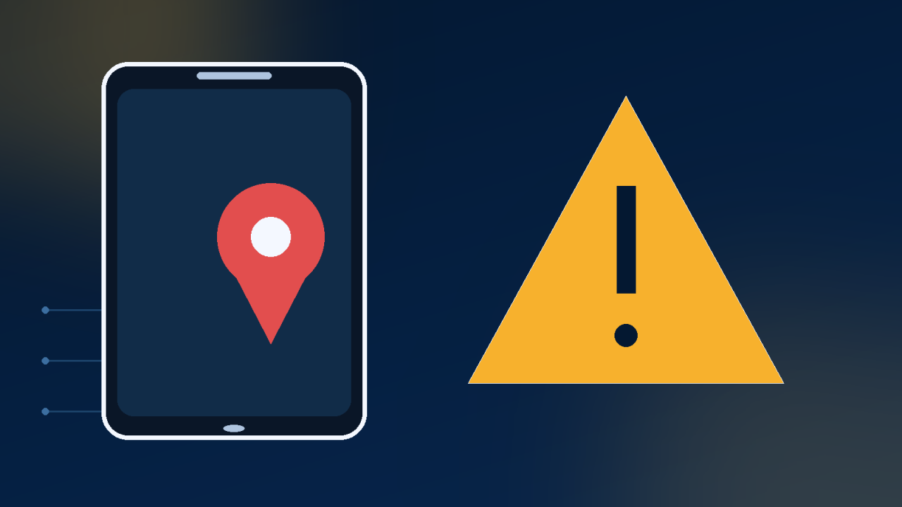 Smartphone with theft alert and location marker
