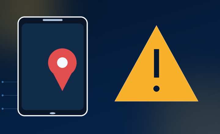 Smartphone with theft alert and location marker
