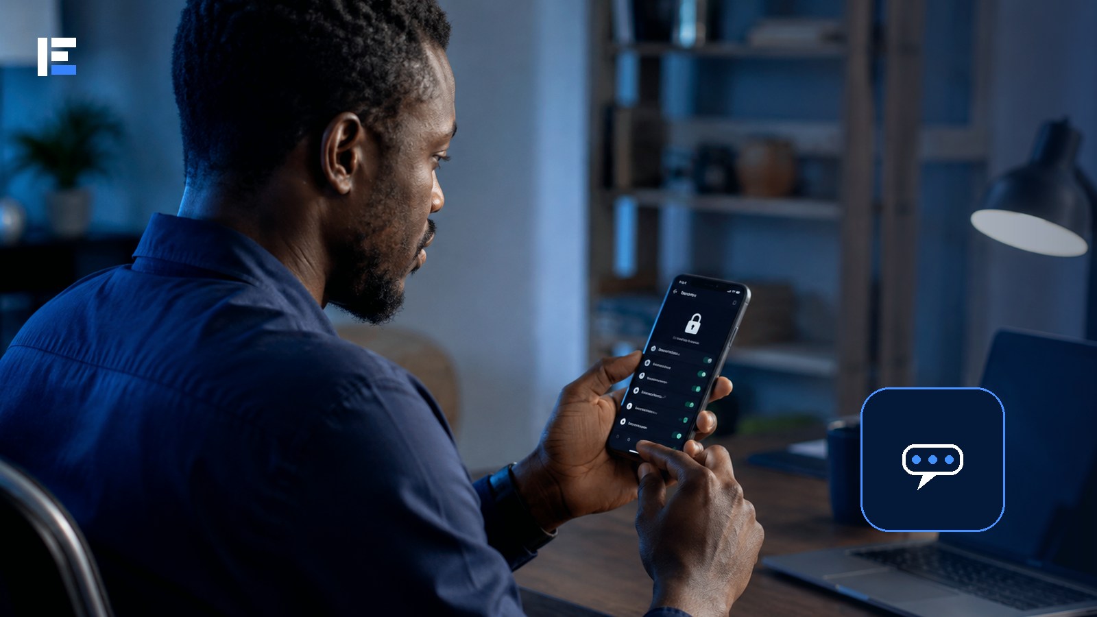 A Nigerian phone user reviewing privacy and account security settings