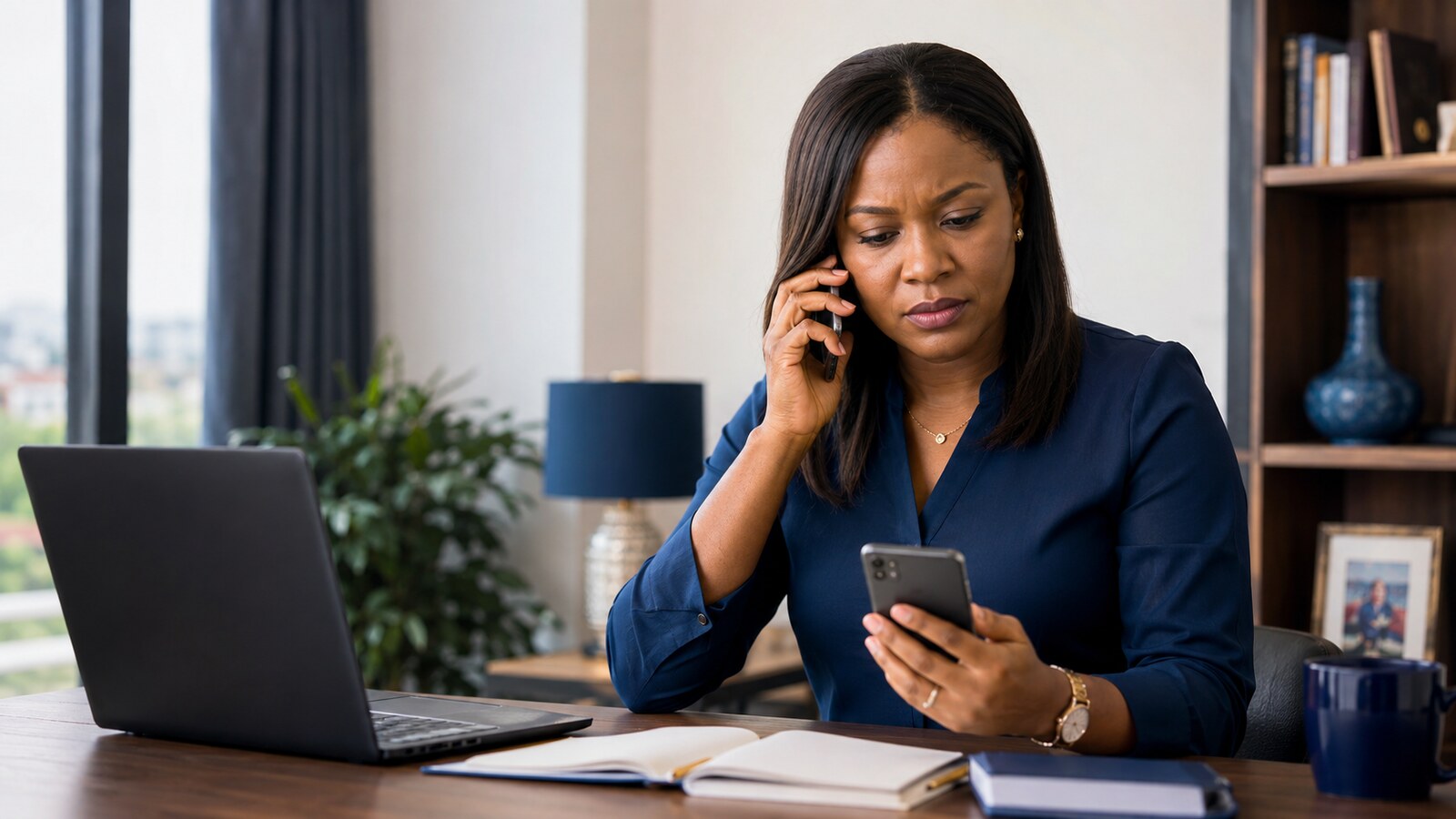 Nigerian mobile-phone user contacting a network provider after unexpected loss of service