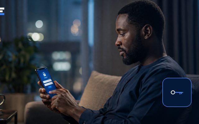 A phone user reviewing secure login and account protection settings