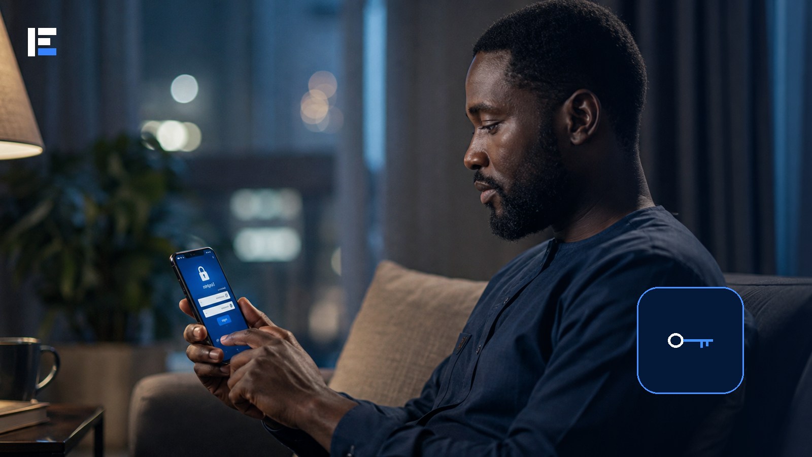 A phone user reviewing secure login and account protection settings